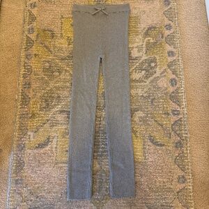 Janie and Jack Grey Ribbed Leggings!
